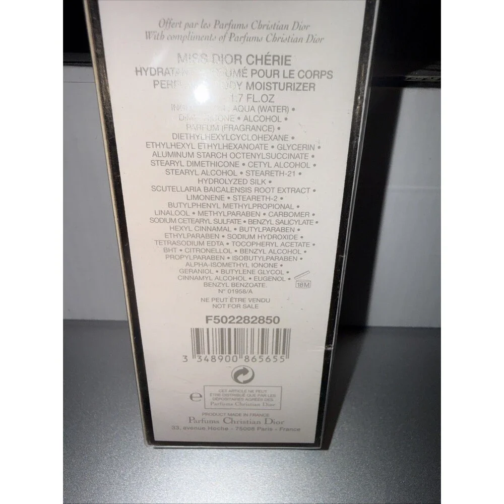 Miss Dior Cherie Perfumed Body Moisturizer 1.7 Fluid Oz. Rare Sealed In Box